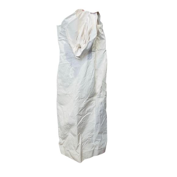 MARA HOFFMAN White Linen A-Line Strapless Bloom Bodice Maia Dress size 10 - Picture 3 of 15